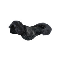 Gel schokdemper pony met uitsnijding en rand van schapenvacht Classic Acavallo Transparant / wit