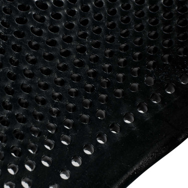 Gel schokdemper pony met uitsnijding en rand van schapenvacht Classic Acavallo Zwart / grijs