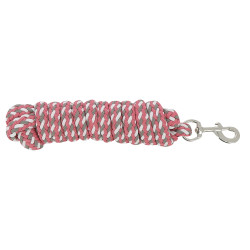 Lange tricolore strop Lichtbruin / roze / wit