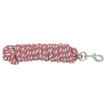 Lange tricolore strop Lichtbruin / roze / wit