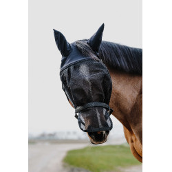 Halster + masker Equithème Zwart