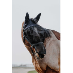 Halster + masker Equithème Zwart