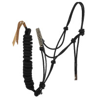 Ethologisch halster + leadrope Norton Deco Zwart / beige