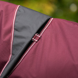 Paddockdeken Imperial Riding Basic met afneembare hals 300 g Diep rood