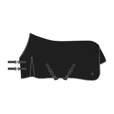 Imperial Riding paddockdeken Basic zonder halsdeken 300 g Zwart