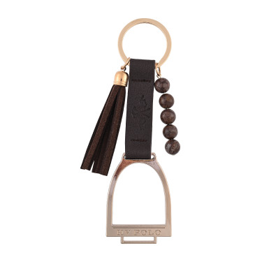 HV Polo Rubia stijgbeugels sleutelhanger Hout Beige