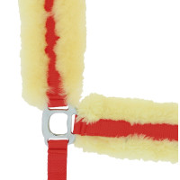 Halster Equithème Echt Schapenvacht Rood