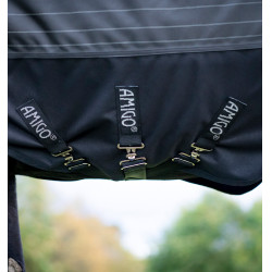 Horseware Amigo 1200D FieldSafe Reflectech Plus Turnout deken 250 g Zwart / zwart reflecterend Horseware Amigo 1200D FieldSafe Reflectech Plus Turnout deken 250 g Zwart / zwart reflecterend