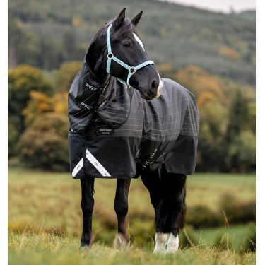 Horseware Amigo 1200D FieldSafe Reflectech Plus Turnout deken 250 g Zwart / zwart reflecterend Horseware Amigo 1200D FieldSafe Reflectech Plus Turnout deken 250 g Zwart / zwart reflecterend