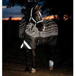 Horseware Amigo 1200D FieldSafe Reflectech Plus Turnout deken 250 g Zwart / zwart reflecterend Horseware Amigo 1200D FieldSafe Reflectech Plus Turnout deken 250 g Zwart / zwart reflecterend