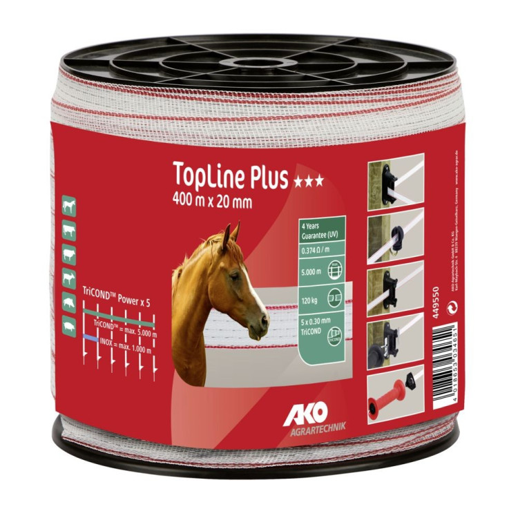 Wit / rood lint TopLine Plus AKO