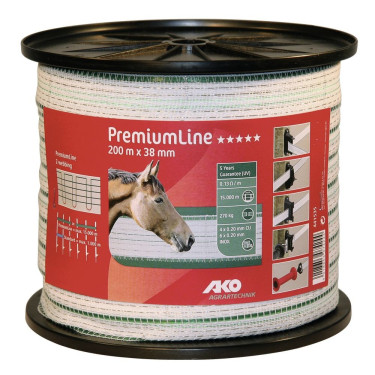 Elektrisch afrasteringslint voor paarden - 200 m Elektrisch afrasteringslint voor paarden - 200 m