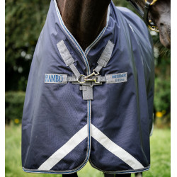 Horseware Rambo Optimo Bundel 0g + Liner 200g Marine / onweer / zilvergrijs Marineblauw