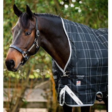 Horseware Rhino Wug Vari-Layer 450g deken Zwart / wit-grijze ruiten