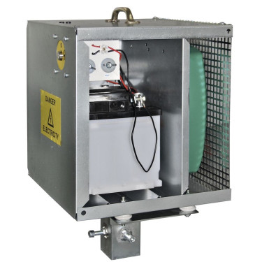 Geëlektrificeerde antidiefstalbehuizing AKO voor weideklok.