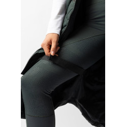 Lange mouwloze gewatteerde bodywarmer Gem B Vertigo Groene scarabee