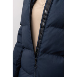 Lange gewatteerde damesjas Paloma Horze Bosbes Grijs