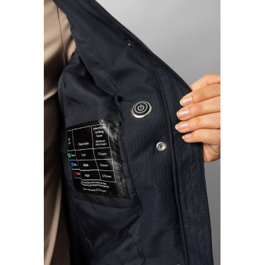 Lange verwarmde jas Jadine Horze winter Marine Marineblauw Lange verwarmde jas Jadine Horze winter Marine Marineblauw