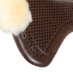 Acavallo Gel NS-S Classic-S vlak uitgesneden schokdemper Bruin / natuurlijk schapenvacht