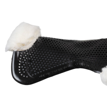 Acavallo Gel NS-S Classic-S vlak uitgesneden schokdemper Zwart / wit schaap