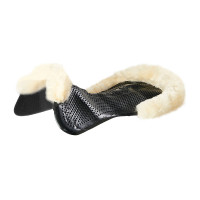 Acavallo Gel NS-S Classic-S vlak uitgesneden schokdemper Zwart / natuurlijk schapenwol Acavallo Gel NS-S Classic-S vlak uitgesneden schokdemper Zwart / natuurlijk schapenwol