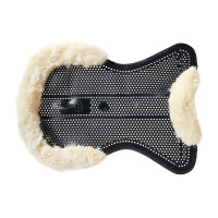 Acavallo Gel NS-S Classic-S vlak uitgesneden schokdemper Zwart / natuurlijk schapenwol Acavallo Gel NS-S Classic-S vlak uitgesneden schokdemper Zwart / natuurlijk schapenwol