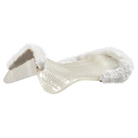 Acavallo Gel NS-S Classic-S halve vlak uitgesneden schokdemper Transparant / witte schapenvacht