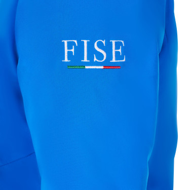 Waterdicht damesjack Equestro x FISE Blauw van Savoye