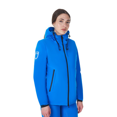 Waterdicht damesjack Equestro x FISE Blauw van Savoye