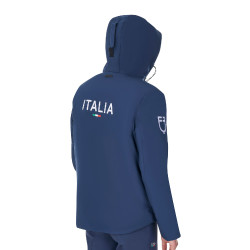 Heren waterdichte jas Equestro x FISE Marineblazer Marineblauw