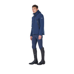 Heren waterdichte jas Equestro x FISE Marineblazer Marineblauw