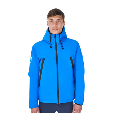 Heren waterdichte jas Equestro x FISE Blauw van Savoye