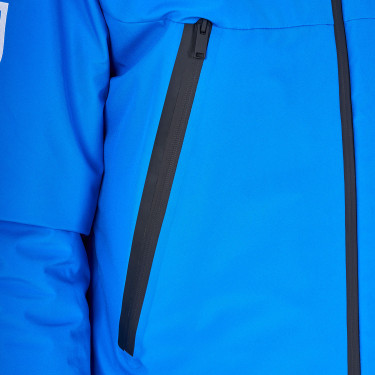 Heren waterdichte jas Equestro x FISE Blauw van Savoye