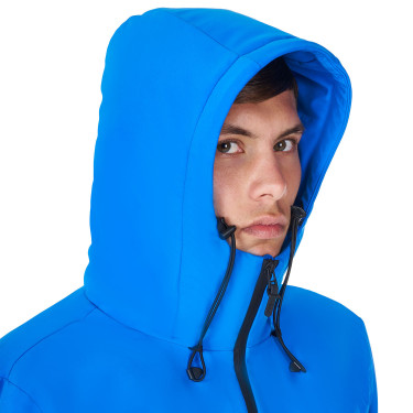 Heren waterdichte jas Equestro x FISE Blauw van Savoye