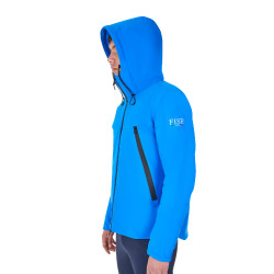 Heren waterdichte jas Equestro x FISE Blauw van Savoye