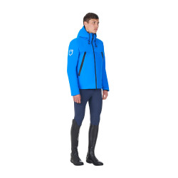 Heren waterdichte jas Equestro x FISE Blauw van Savoye