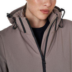 Lange damesjas Equestro waterafstotend en winddicht Gestroomd