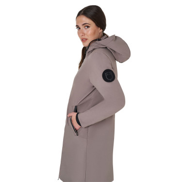 Lange damesjas Equestro waterafstotend en winddicht Gestroomd