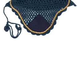 Paardenoornet Derby van katoen Marine / goud / marine