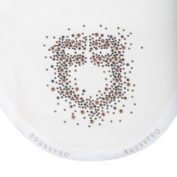 Equestro oornetje in technische stof met glinsterend logo Wit Equestro oornetje in technische stof met glinsterend logo Wit