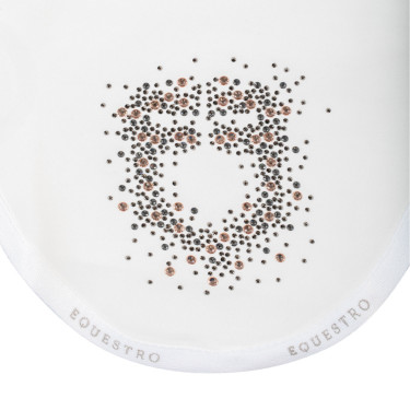 Equestro oornetje in technische stof met glinsterend logo Wit Equestro oornetje in technische stof met glinsterend logo Wit