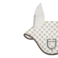 Equestro oornetje met monogramprint Antiek wit / walnoot Equestro oornetje met monogramprint Antiek wit / walnoot
