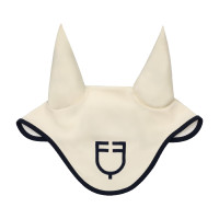 Equestro oornetje met gewatteerde Wave in technische stof Antiek wit / marineblazer