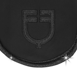 Equestro Universe oornetje van technische stof met glinsterende details Zwart