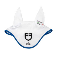 Equestro x FISE oornet van technische stof Wit / Savoisch blauw