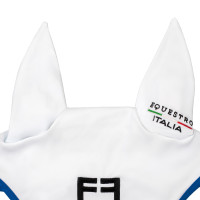 Equestro x FISE oornet van technische stof Wit / Savoisch blauw