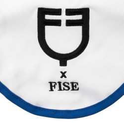 Equestro x FISE oornet van technische stof Wit / Savoisch blauw