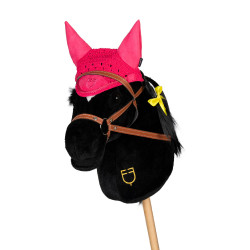 Oornet voor hobbyhorse Equestro Fuchsia Roze Oornet voor hobbyhorse Equestro Fuchsia Roze