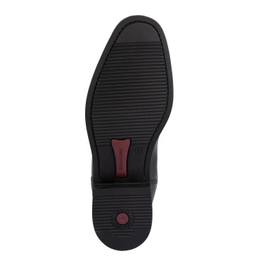 Uniseks Supreme-laarzen van soepel leer met ritssluiting achteraan Zwart