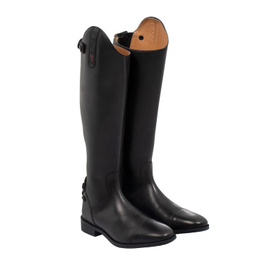 Uniseks Supreme-laarzen van soepel leer met ritssluiting achteraan Zwart